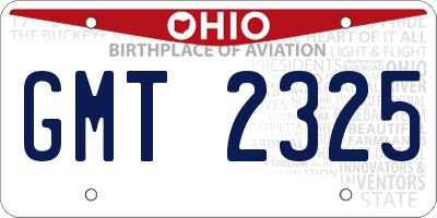 OH license plate GMT2325
