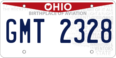 OH license plate GMT2328