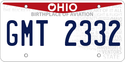 OH license plate GMT2332