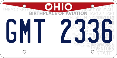 OH license plate GMT2336