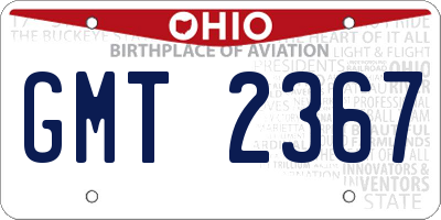 OH license plate GMT2367