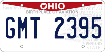 OH license plate GMT2395