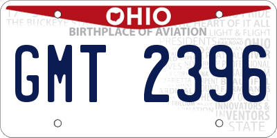 OH license plate GMT2396