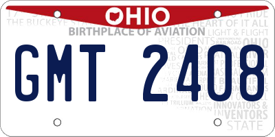 OH license plate GMT2408