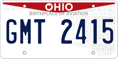 OH license plate GMT2415