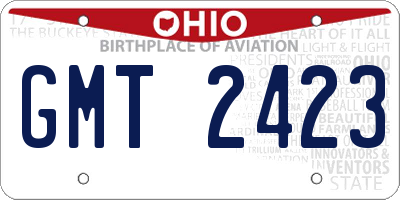 OH license plate GMT2423
