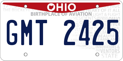 OH license plate GMT2425