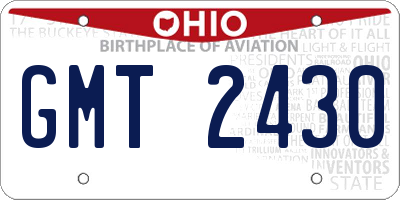 OH license plate GMT2430