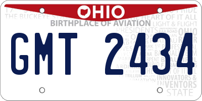 OH license plate GMT2434