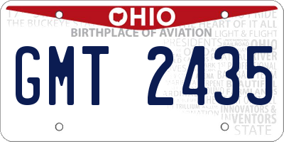 OH license plate GMT2435