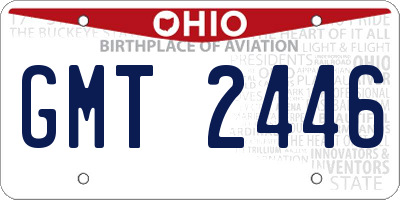 OH license plate GMT2446