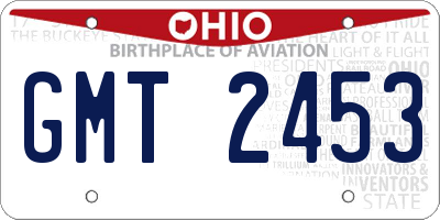 OH license plate GMT2453