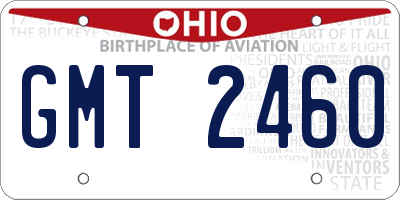OH license plate GMT2460