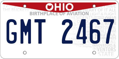 OH license plate GMT2467