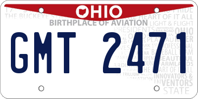 OH license plate GMT2471