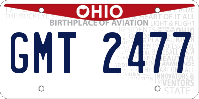 OH license plate GMT2477