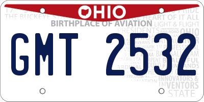OH license plate GMT2532