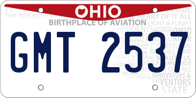 OH license plate GMT2537