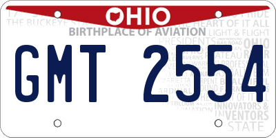 OH license plate GMT2554