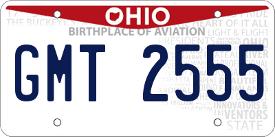 OH license plate GMT2555