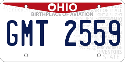 OH license plate GMT2559