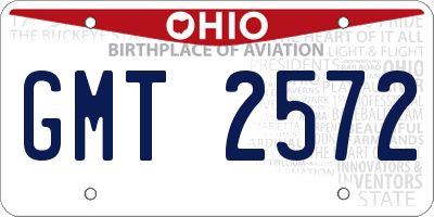 OH license plate GMT2572