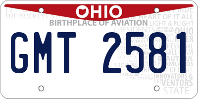 OH license plate GMT2581