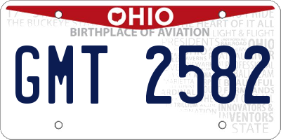 OH license plate GMT2582
