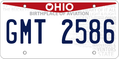 OH license plate GMT2586