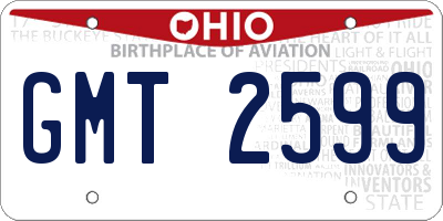 OH license plate GMT2599
