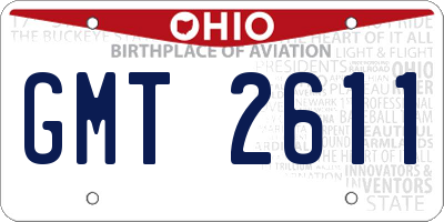 OH license plate GMT2611