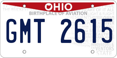 OH license plate GMT2615