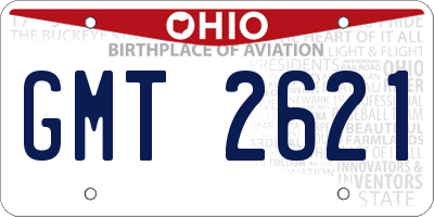 OH license plate GMT2621