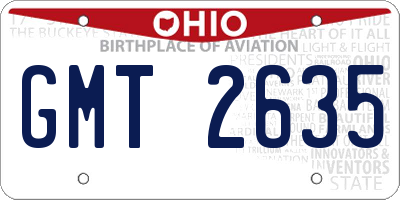 OH license plate GMT2635