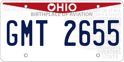 OH license plate GMT2655