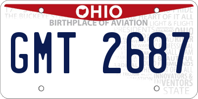 OH license plate GMT2687