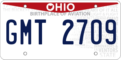 OH license plate GMT2709