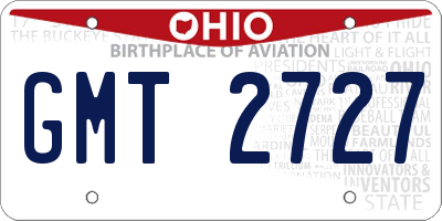 OH license plate GMT2727