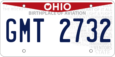 OH license plate GMT2732
