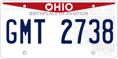 OH license plate GMT2738