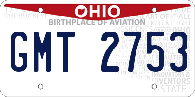 OH license plate GMT2753