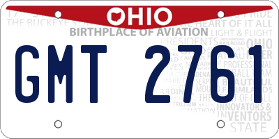 OH license plate GMT2761