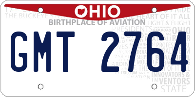 OH license plate GMT2764
