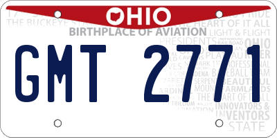 OH license plate GMT2771