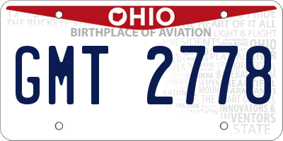 OH license plate GMT2778