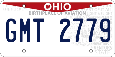 OH license plate GMT2779