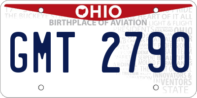 OH license plate GMT2790