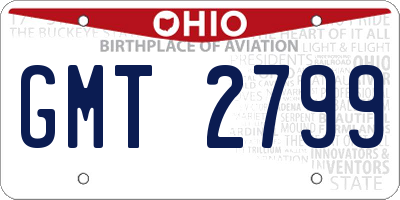 OH license plate GMT2799