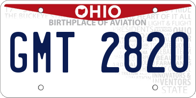 OH license plate GMT2820