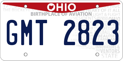 OH license plate GMT2823